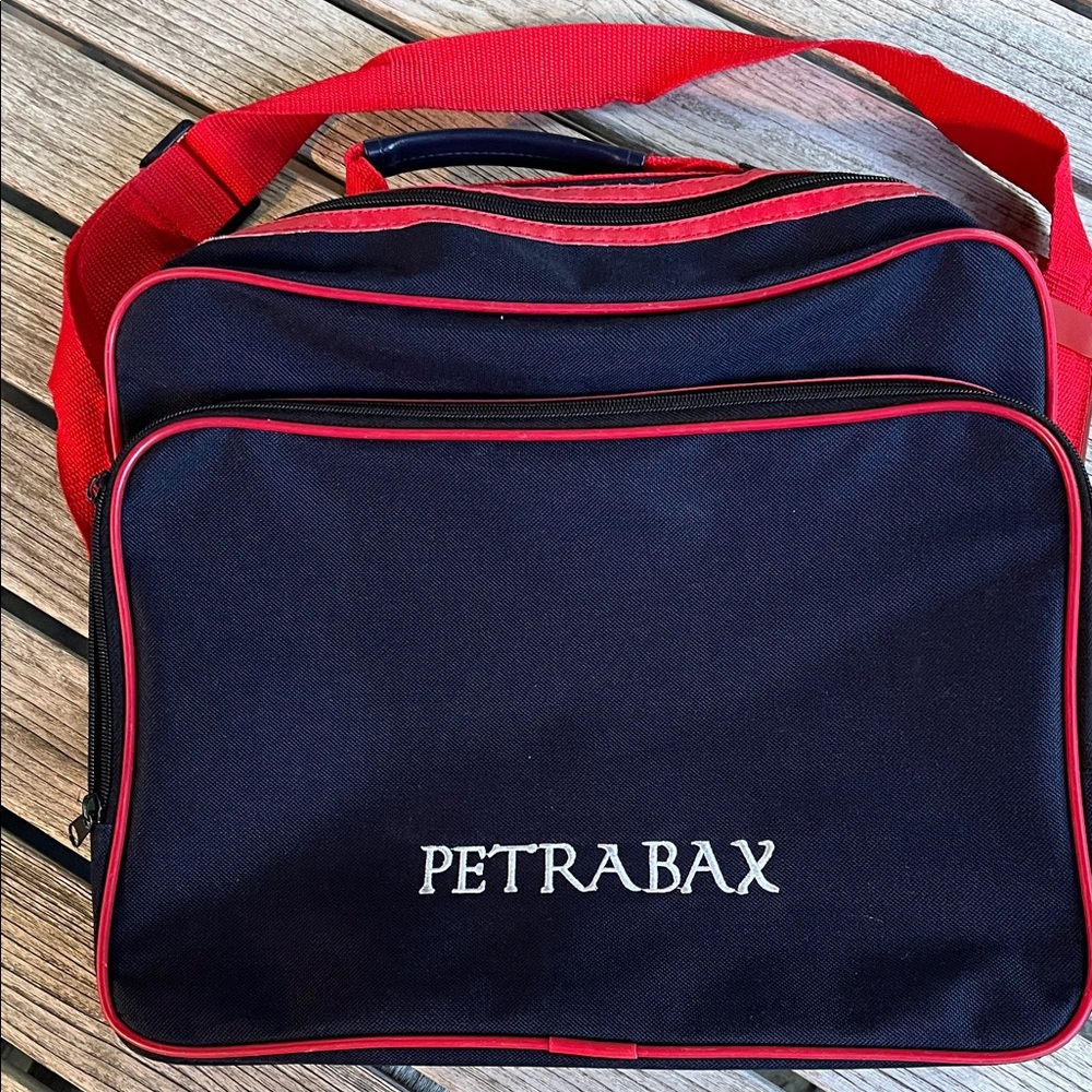 Navy and Red Men's women’s Kids Messenger Bag Petrabax